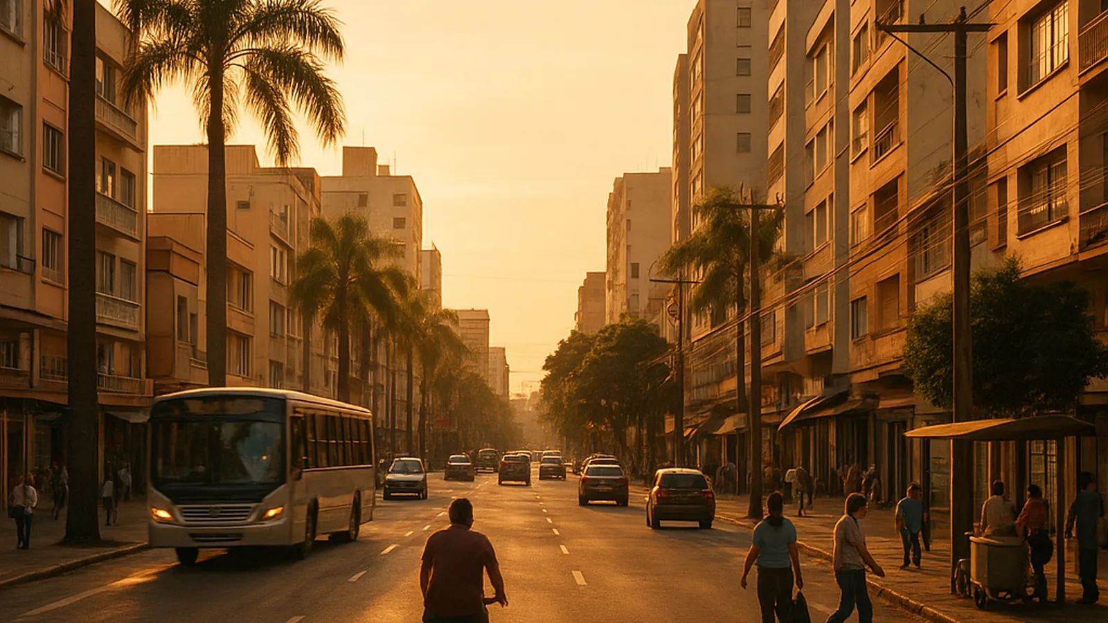 Paisagem urbana genérica representando Feira de Santana