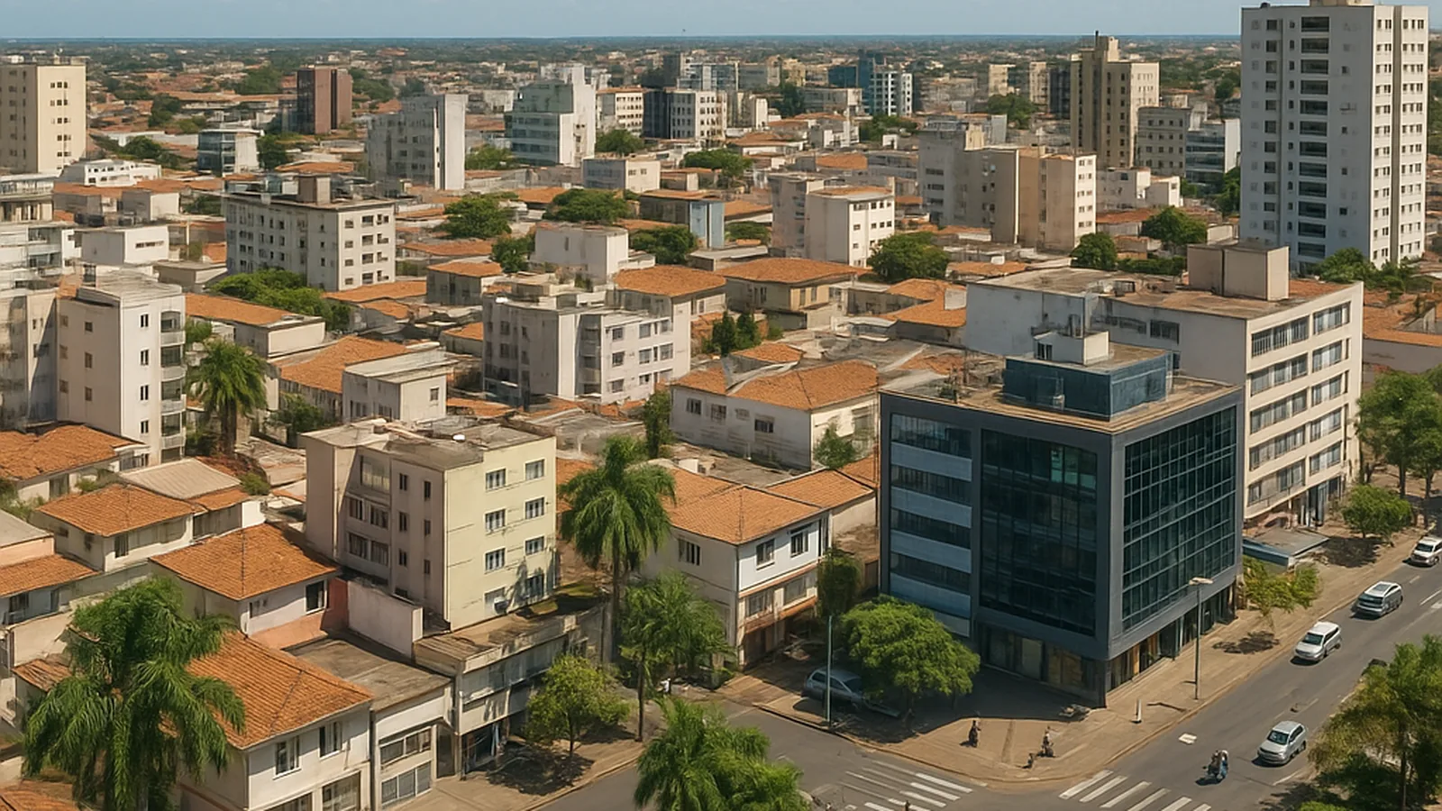 Paisagem urbana genérica representando Fortaleza