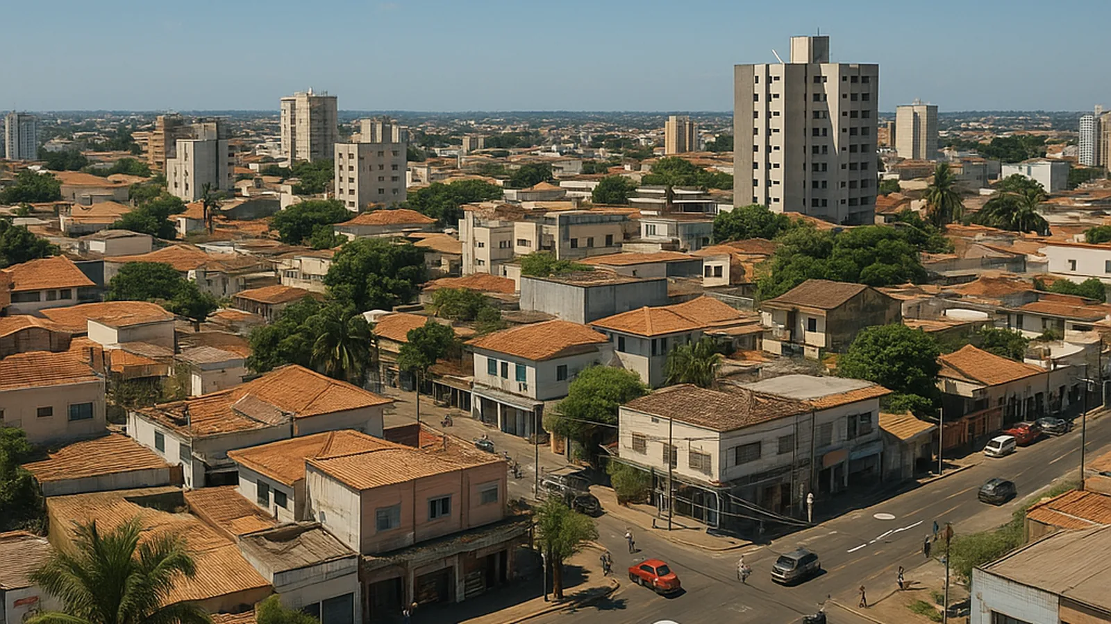 Paisagem urbana genérica representando Serra