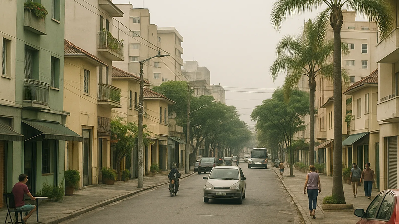 Paisagem urbana genérica representando Aparecida de Goiânia