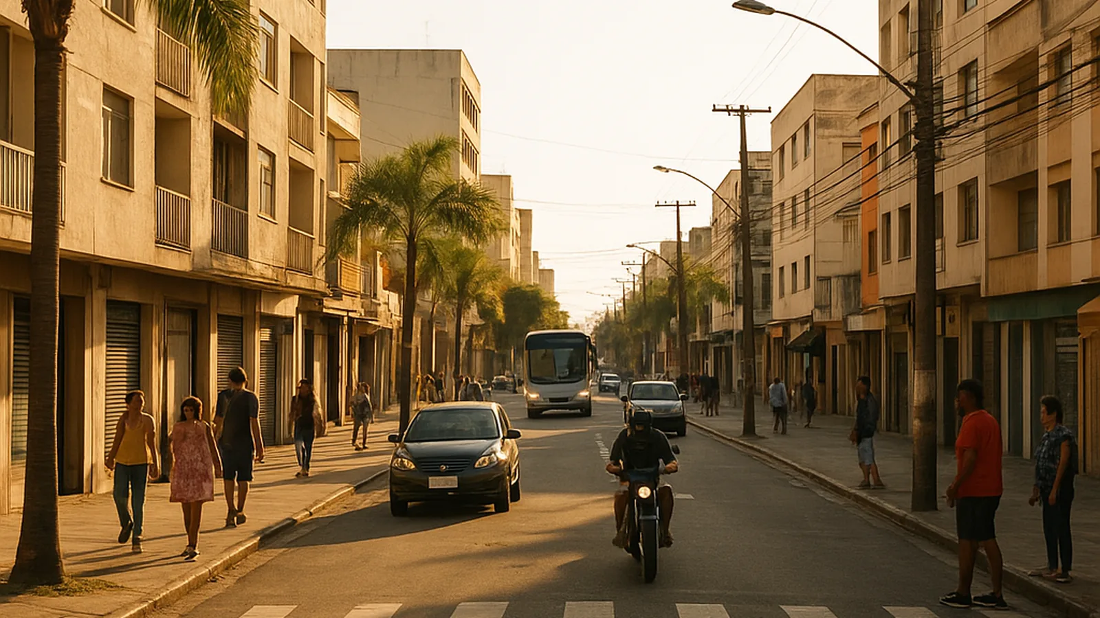 Paisagem urbana genérica representando Belo Horizonte