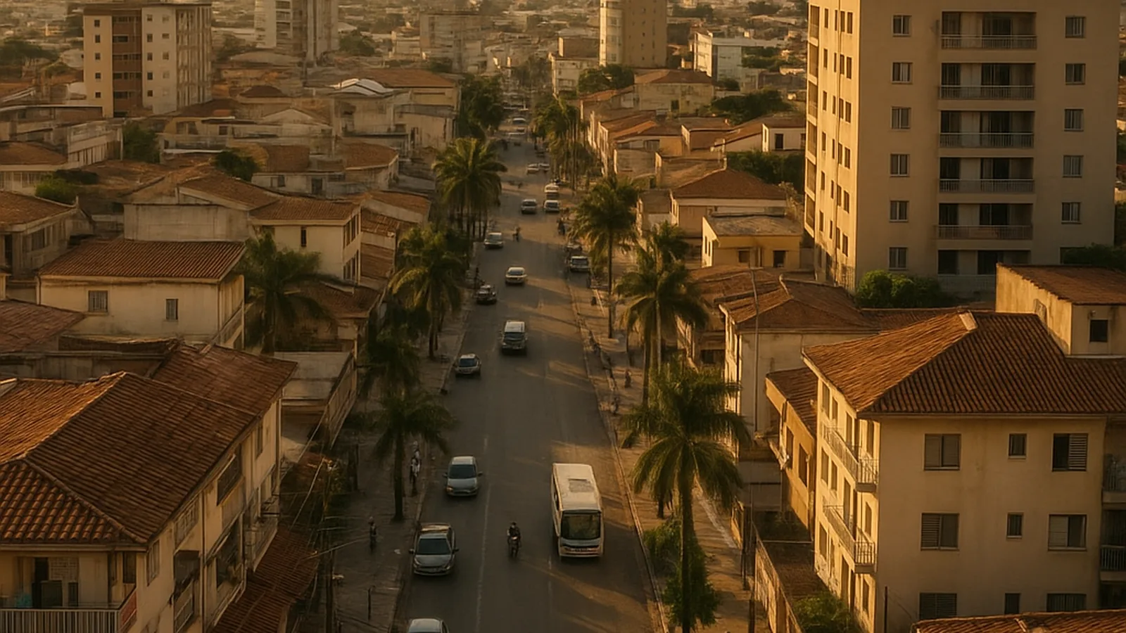 Paisagem urbana genérica representando Betim