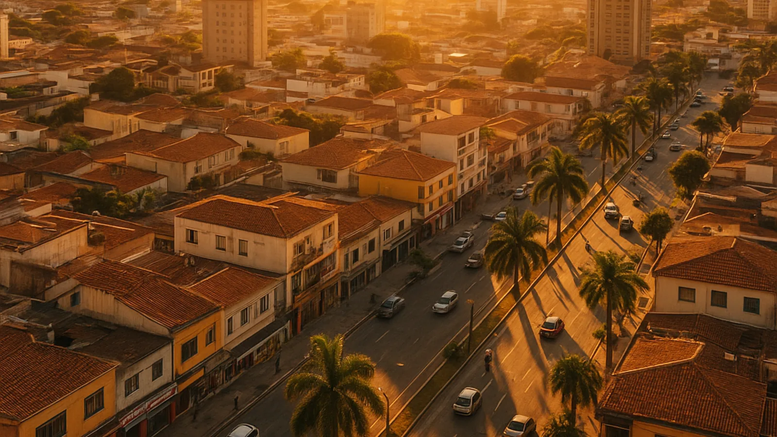 Paisagem urbana genérica representando Contagem