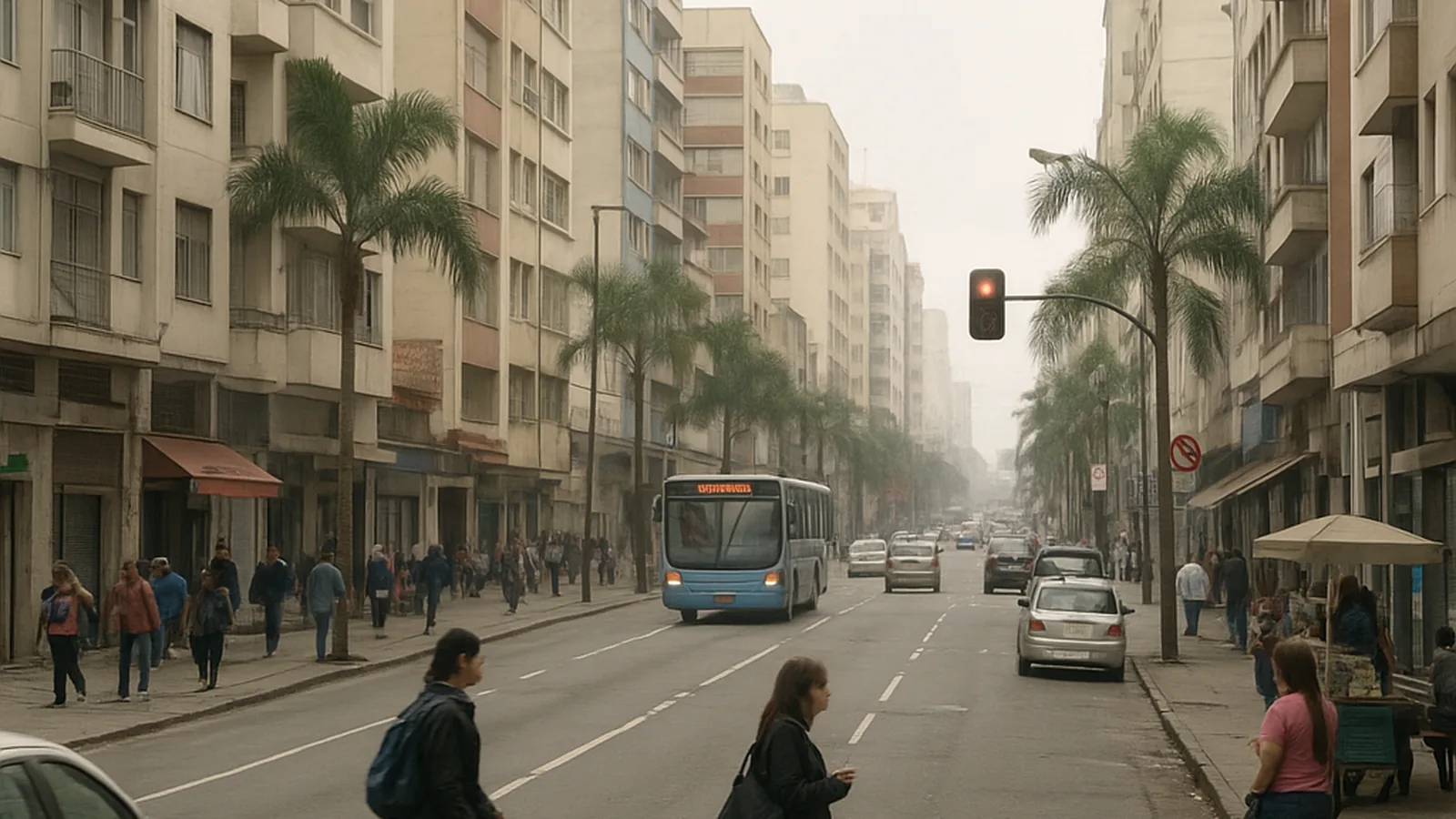Paisagem urbana genérica representando Vespasiano