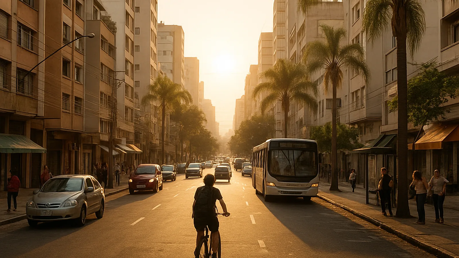 Paisagem urbana genérica representando Belém