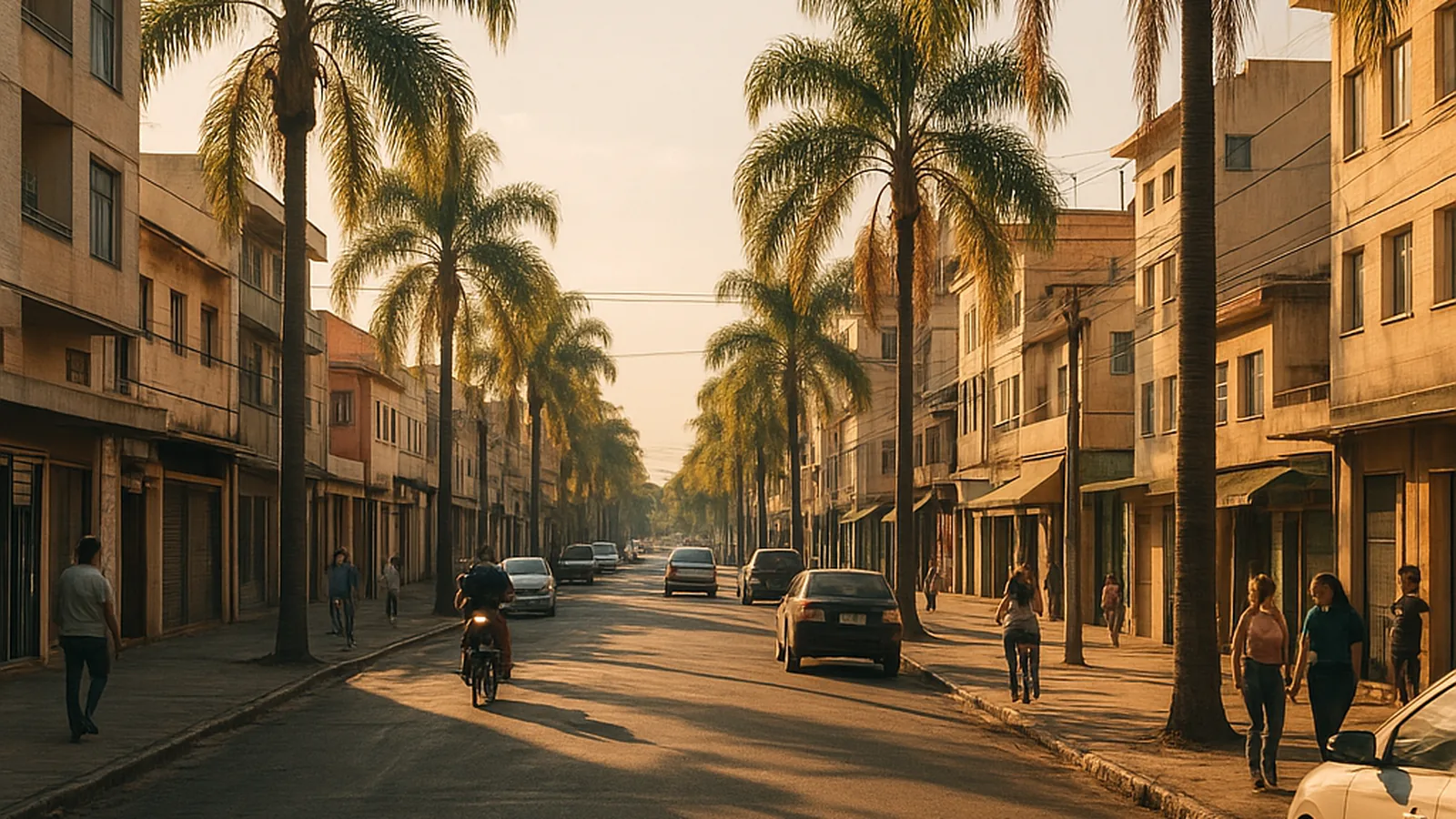 Paisagem urbana genérica representando Campina Grande