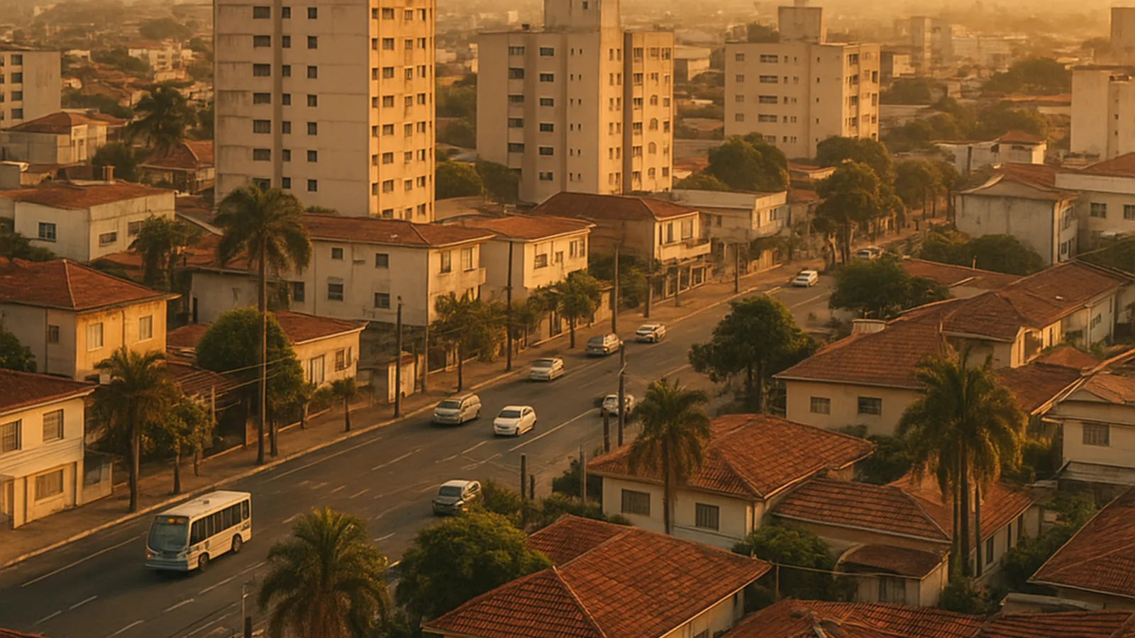 Paisagem urbana genérica representando Petrolina