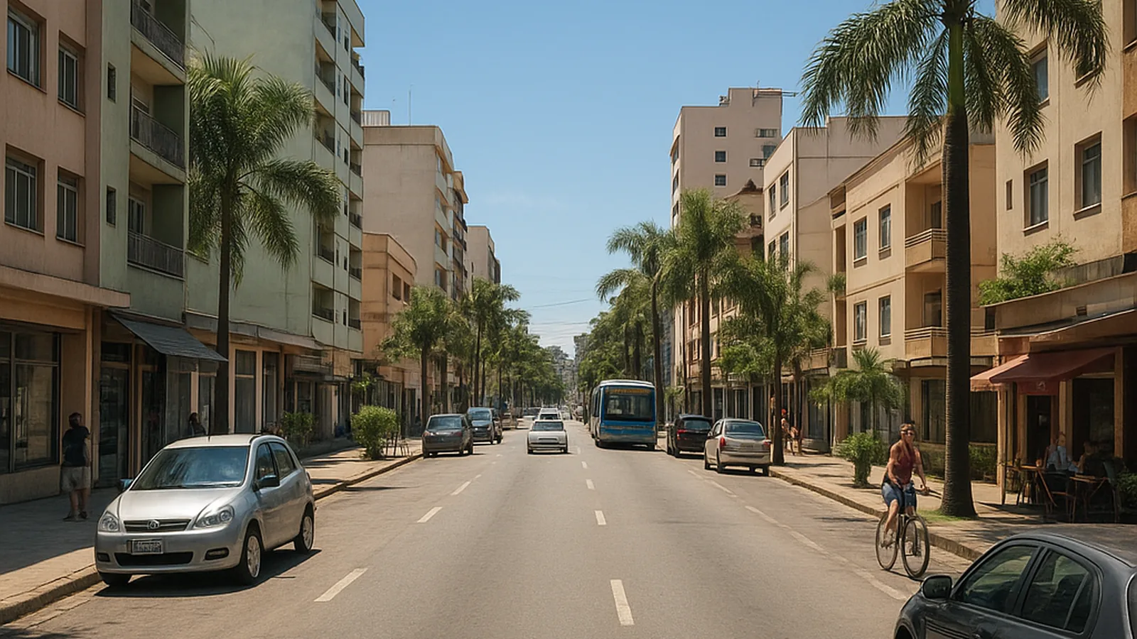 Paisagem urbana genérica representando Teresina