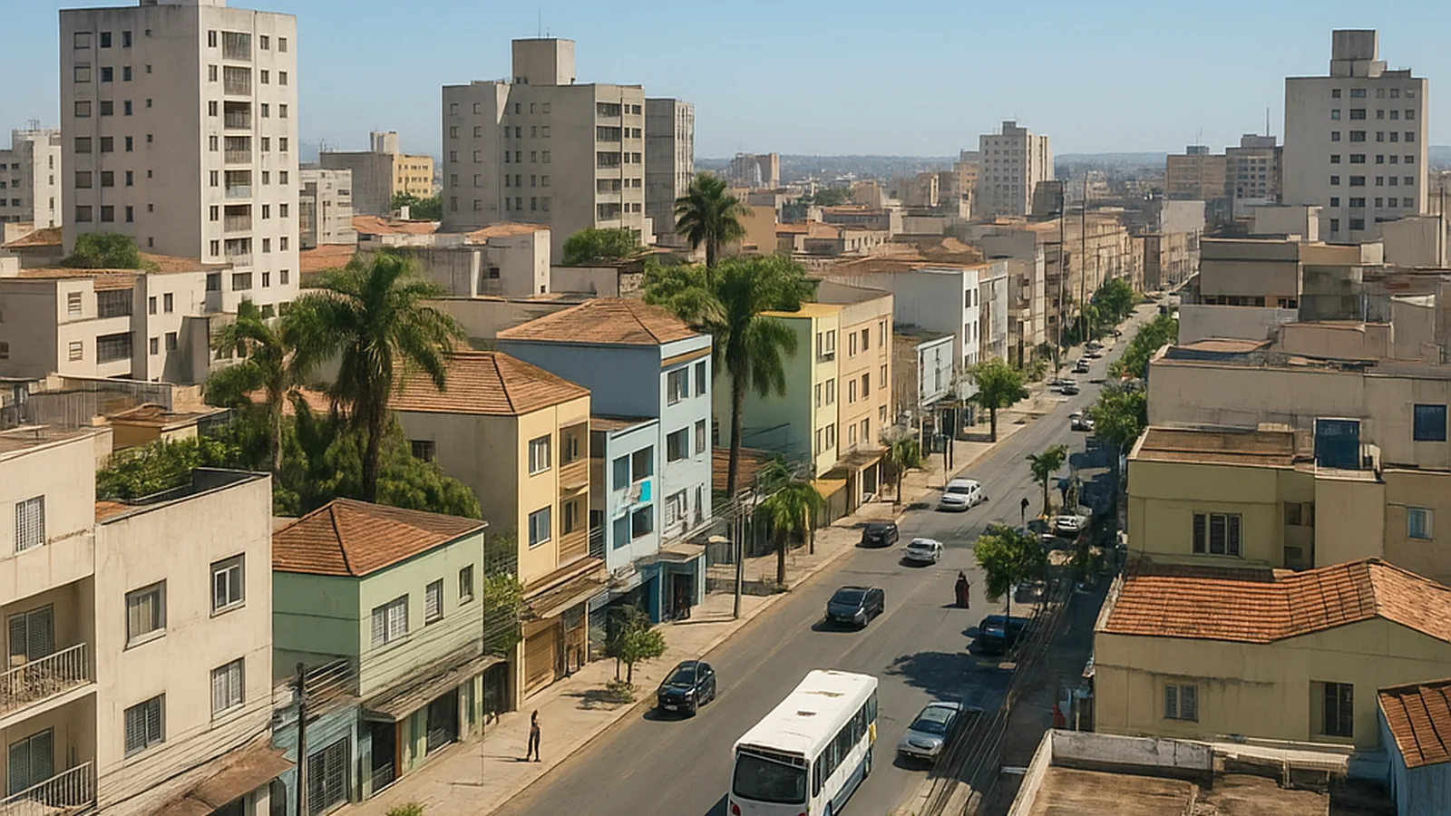 Paisagem urbana genérica representando Campo Largo