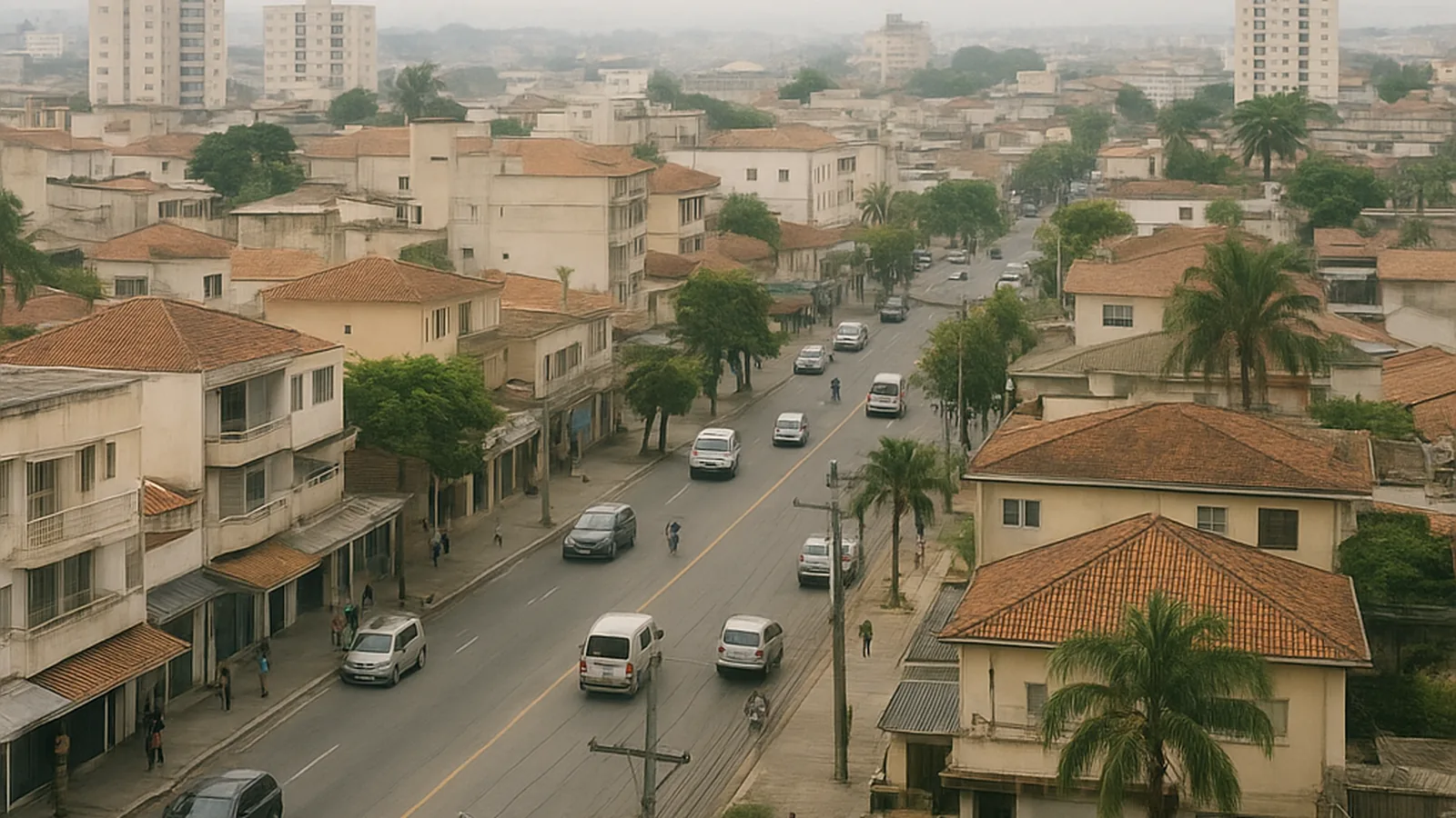 Paisagem urbana genérica representando Londrina