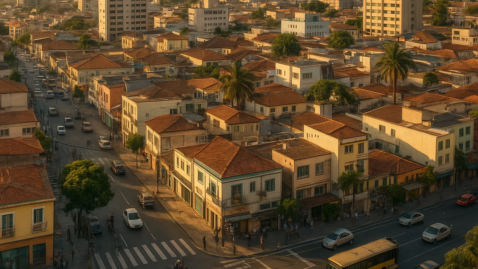 Paisagem urbana genérica representando Maringá