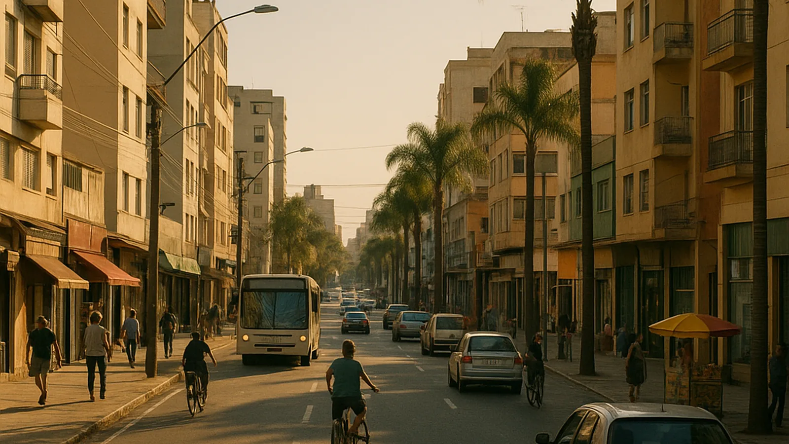 Paisagem urbana genérica representando Piraquara