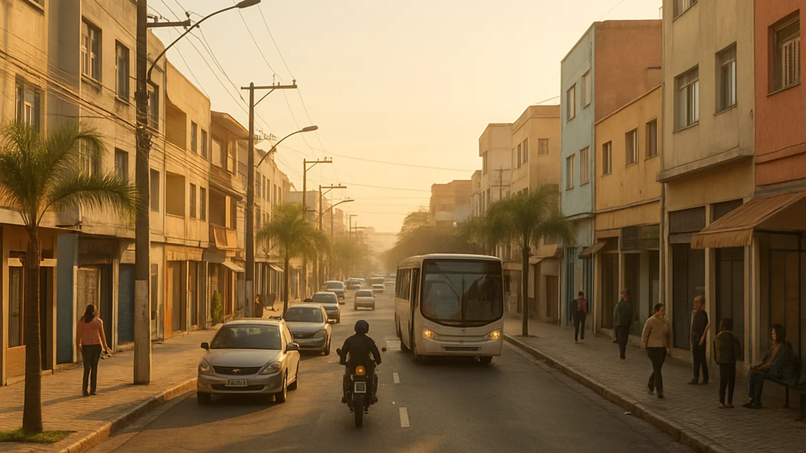 Paisagem urbana genérica representando Ponta Grossa