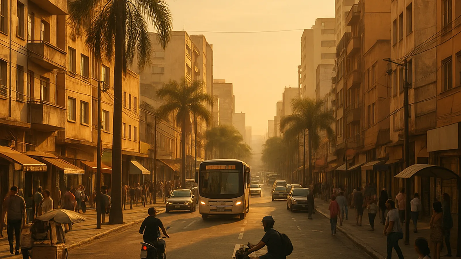 Paisagem urbana genérica representando Belford Roxo