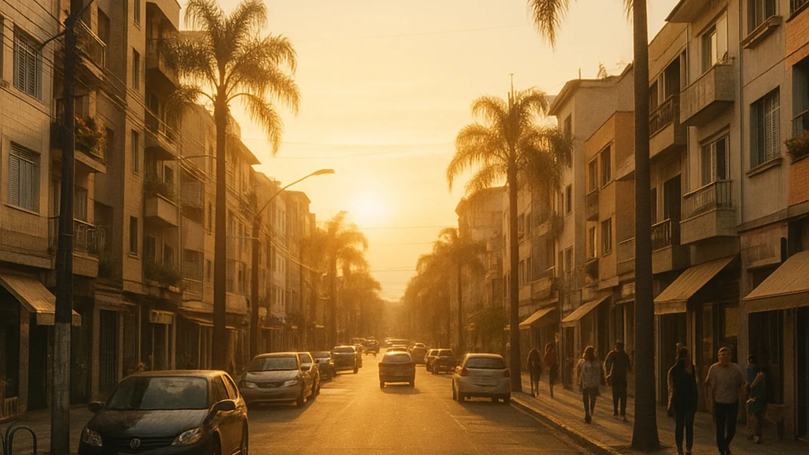 Paisagem urbana genérica representando Campos dos Goytacazes
