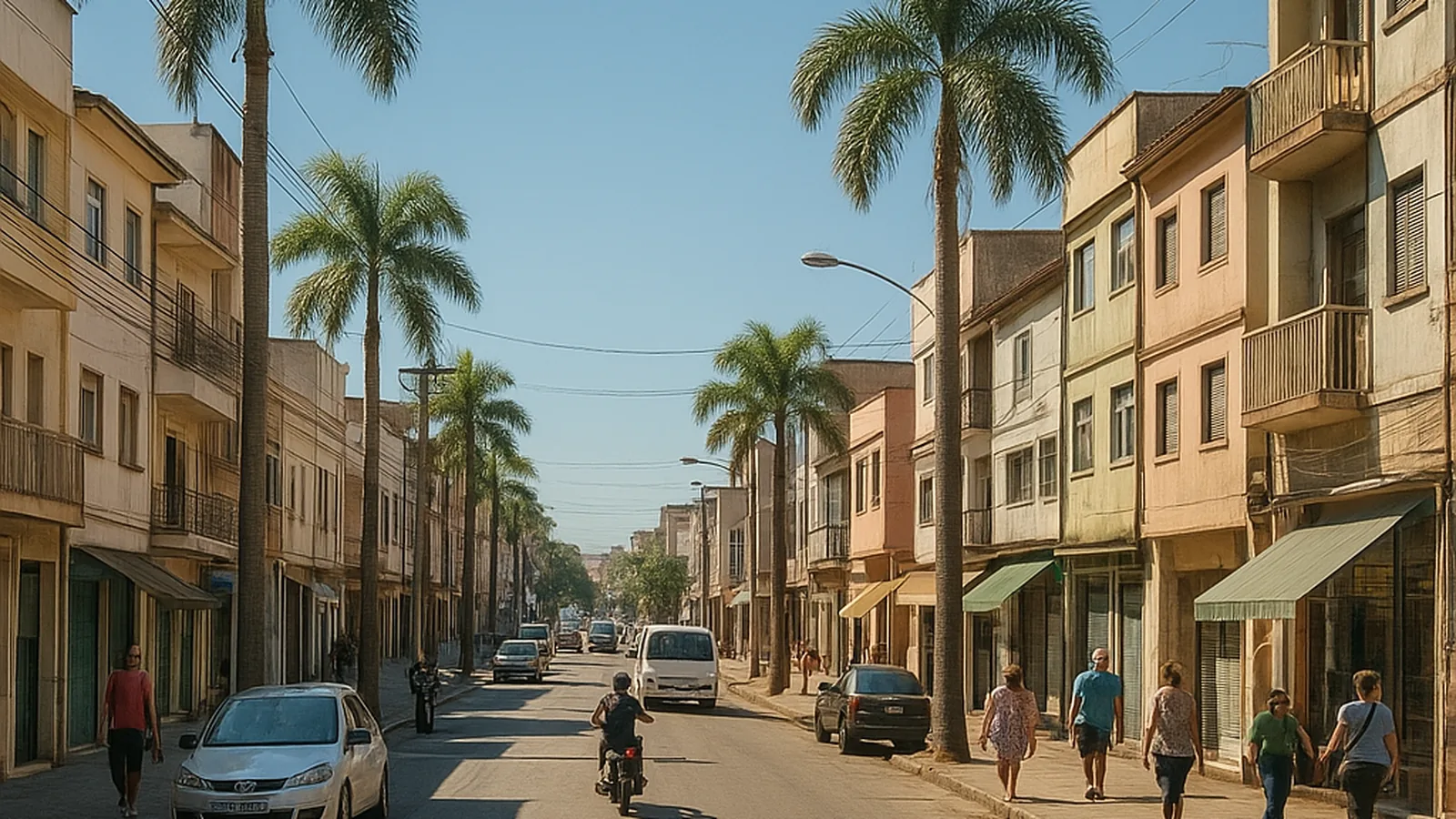 Paisagem urbana genérica representando Rio de Janeiro