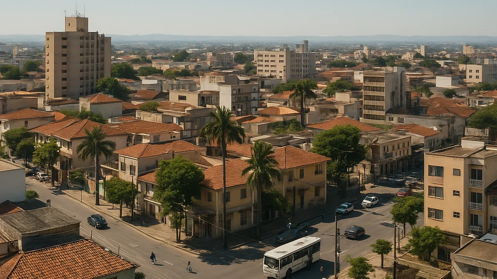 Paisagem urbana genérica representando São Gonçalo