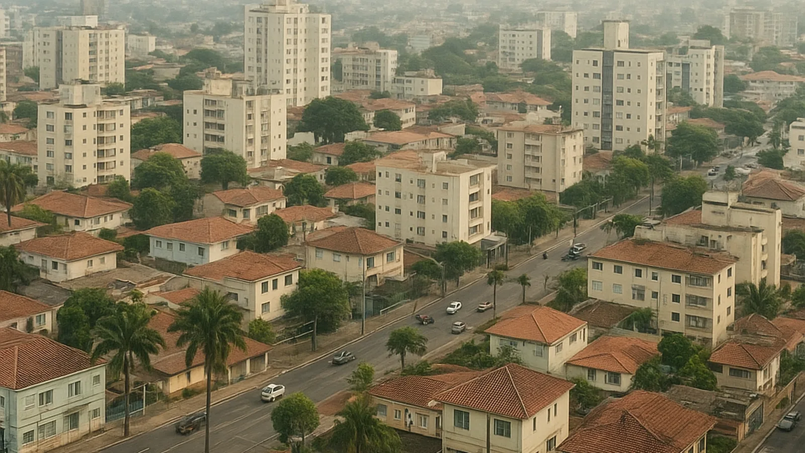 Paisagem urbana genérica representando São João de Meriti