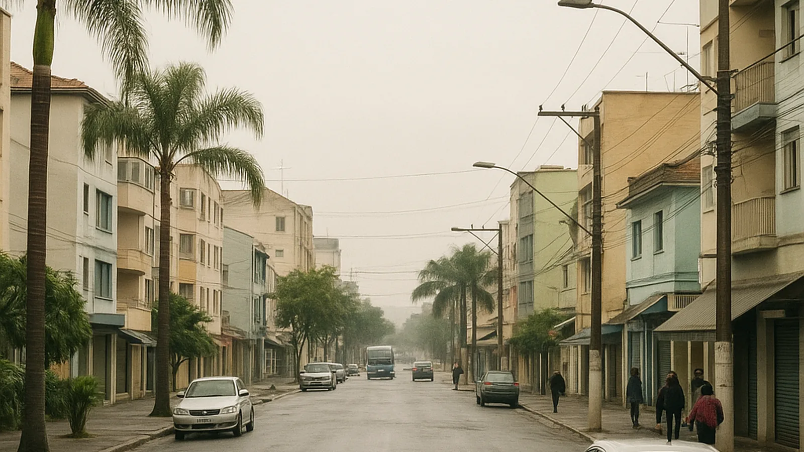 Paisagem urbana genérica representando Natal