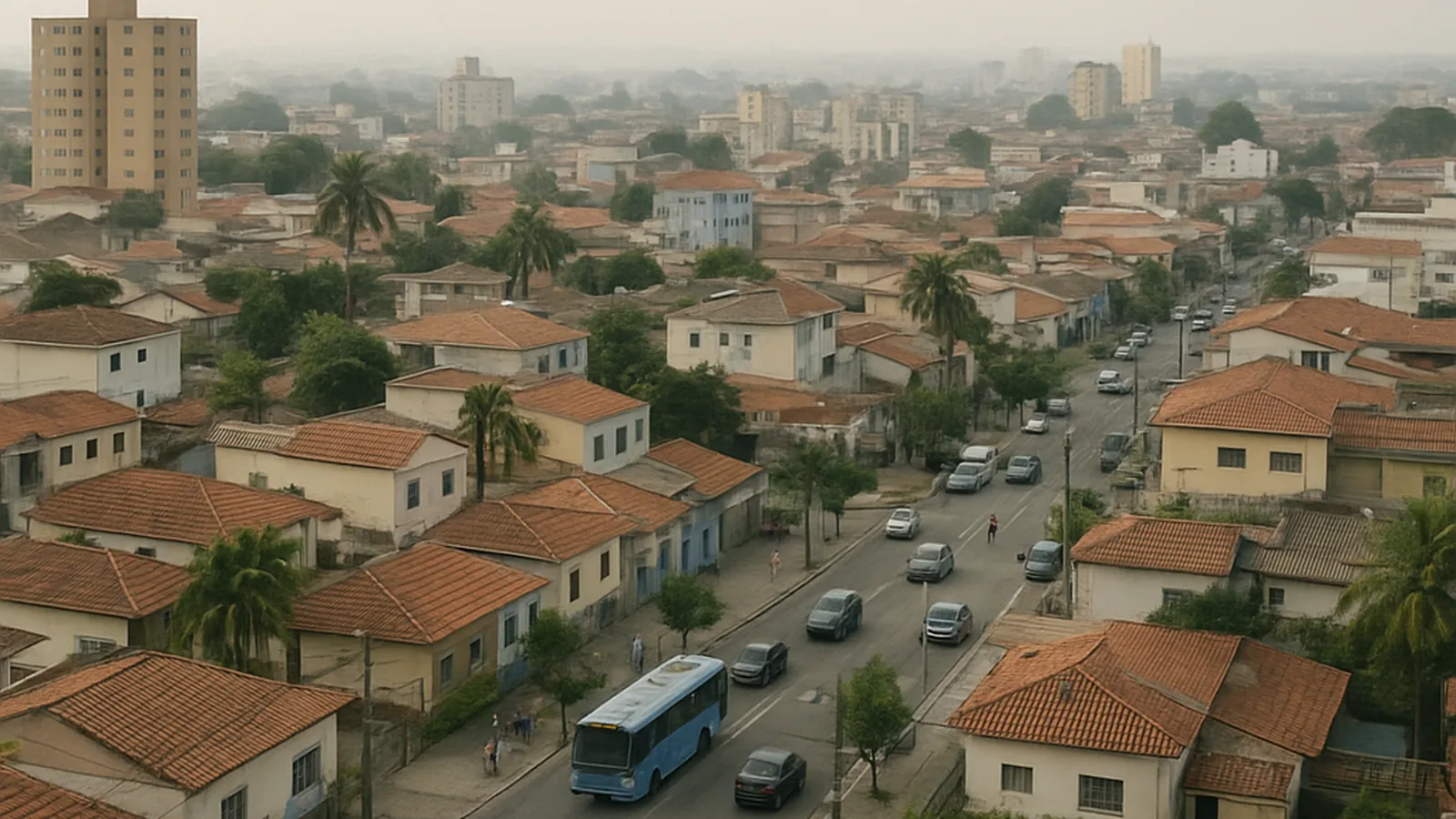 Paisagem urbana genérica representando Porto Velho