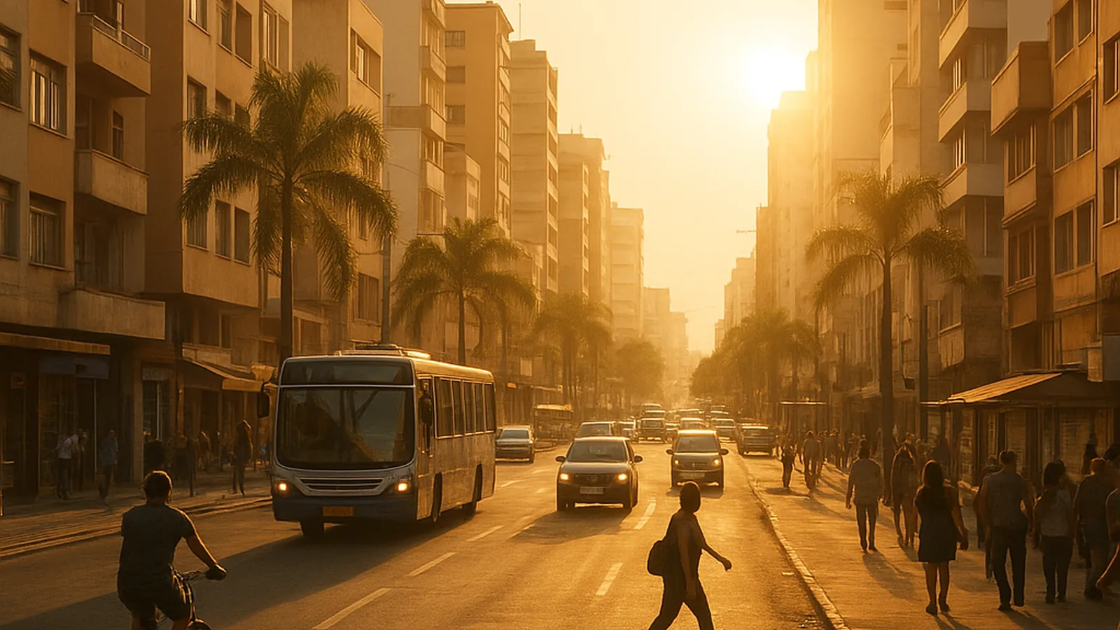 Paisagem urbana genérica representando Lajeado