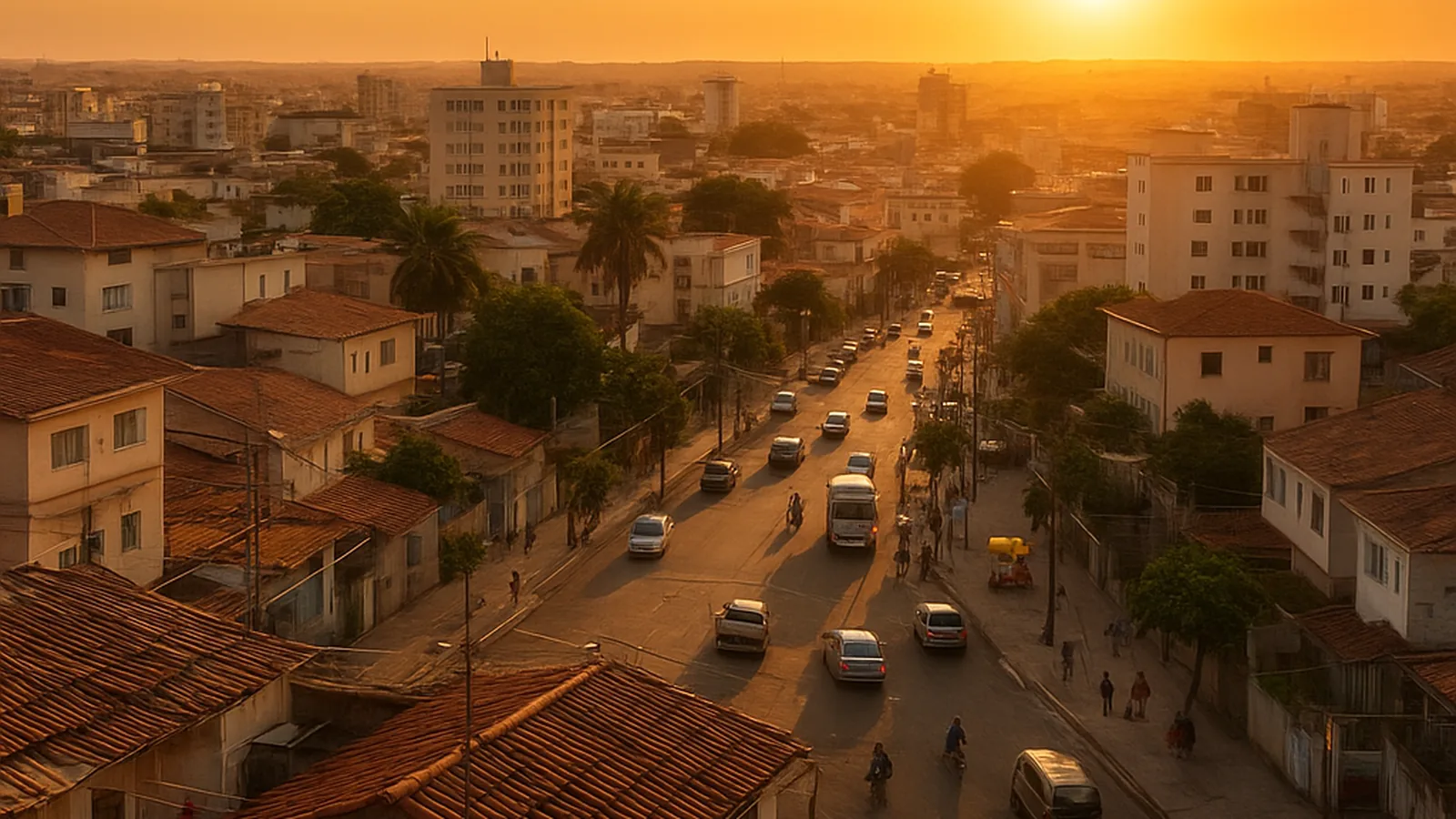 Paisagem urbana genérica representando Pelotas