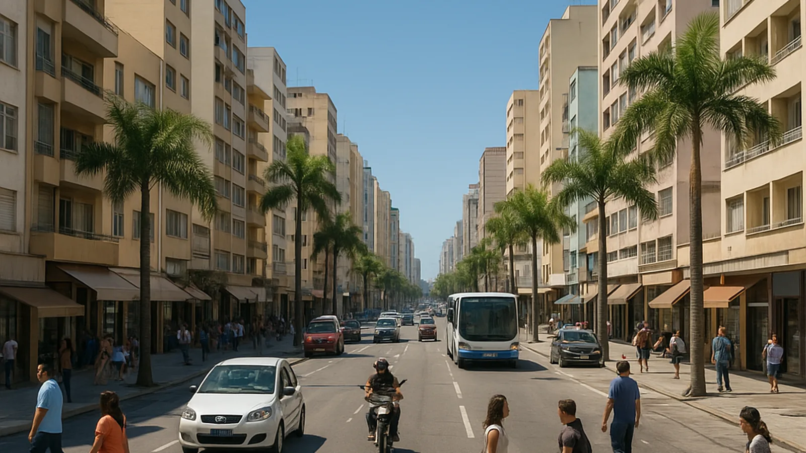 Paisagem urbana genérica representando Rio Grande