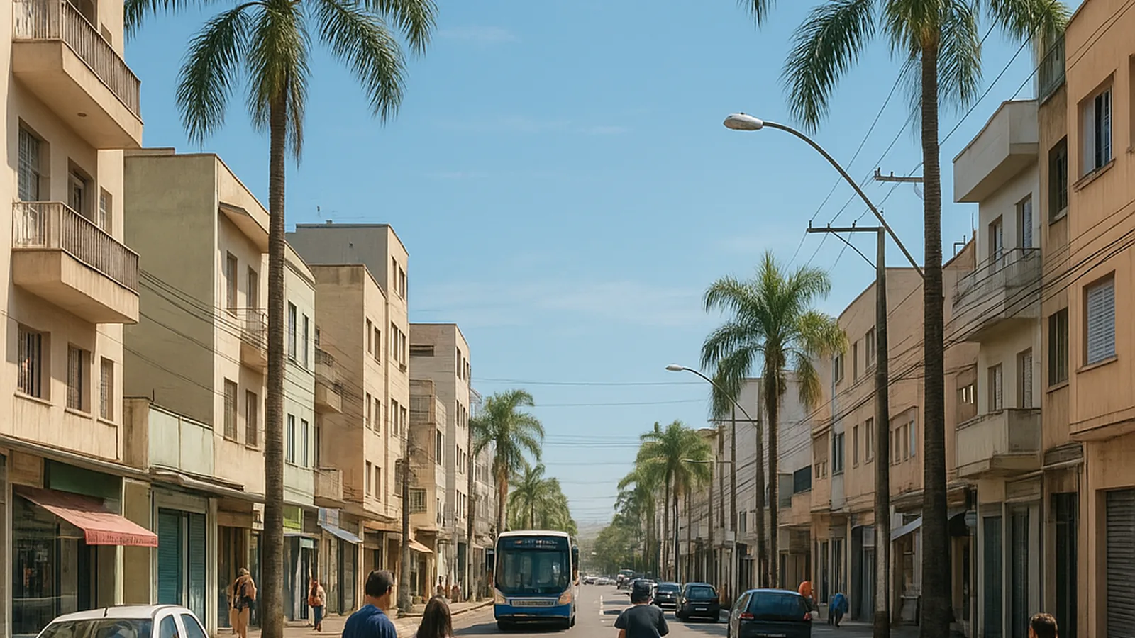 Paisagem urbana genérica representando Santa Cruz do Sul
