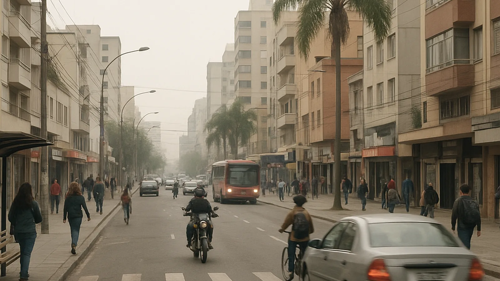Paisagem urbana genérica representando Barra Velha