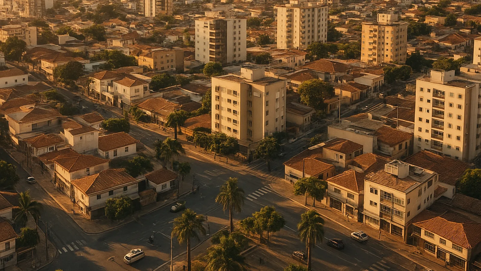Paisagem urbana genérica representando Joinville