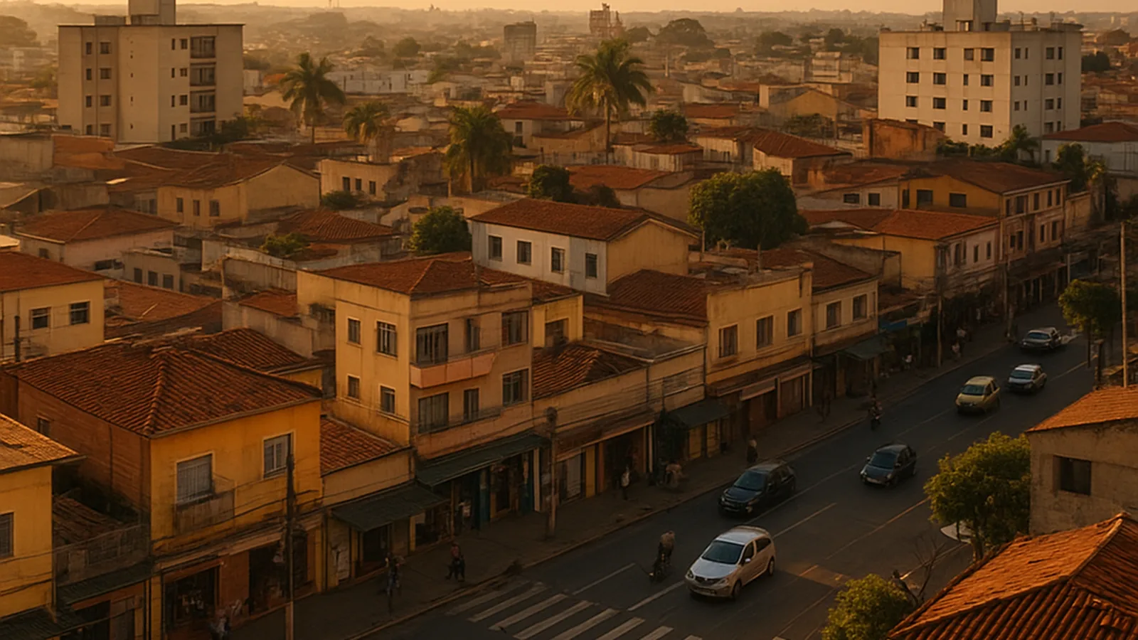 Paisagem urbana genérica representando Aracaju