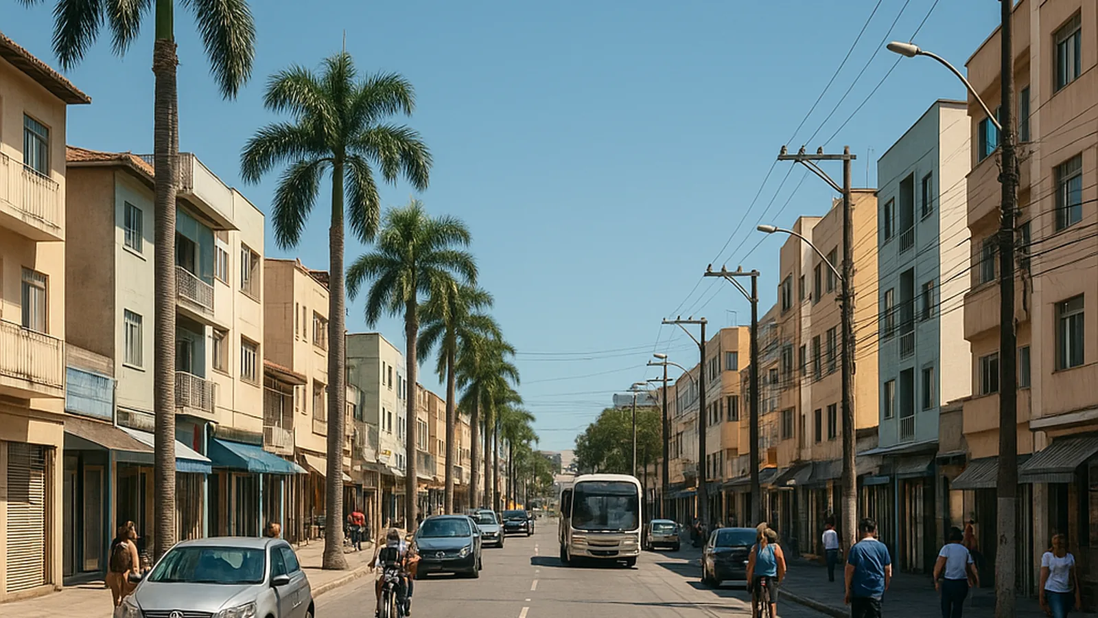 Paisagem urbana genérica representando Campinas