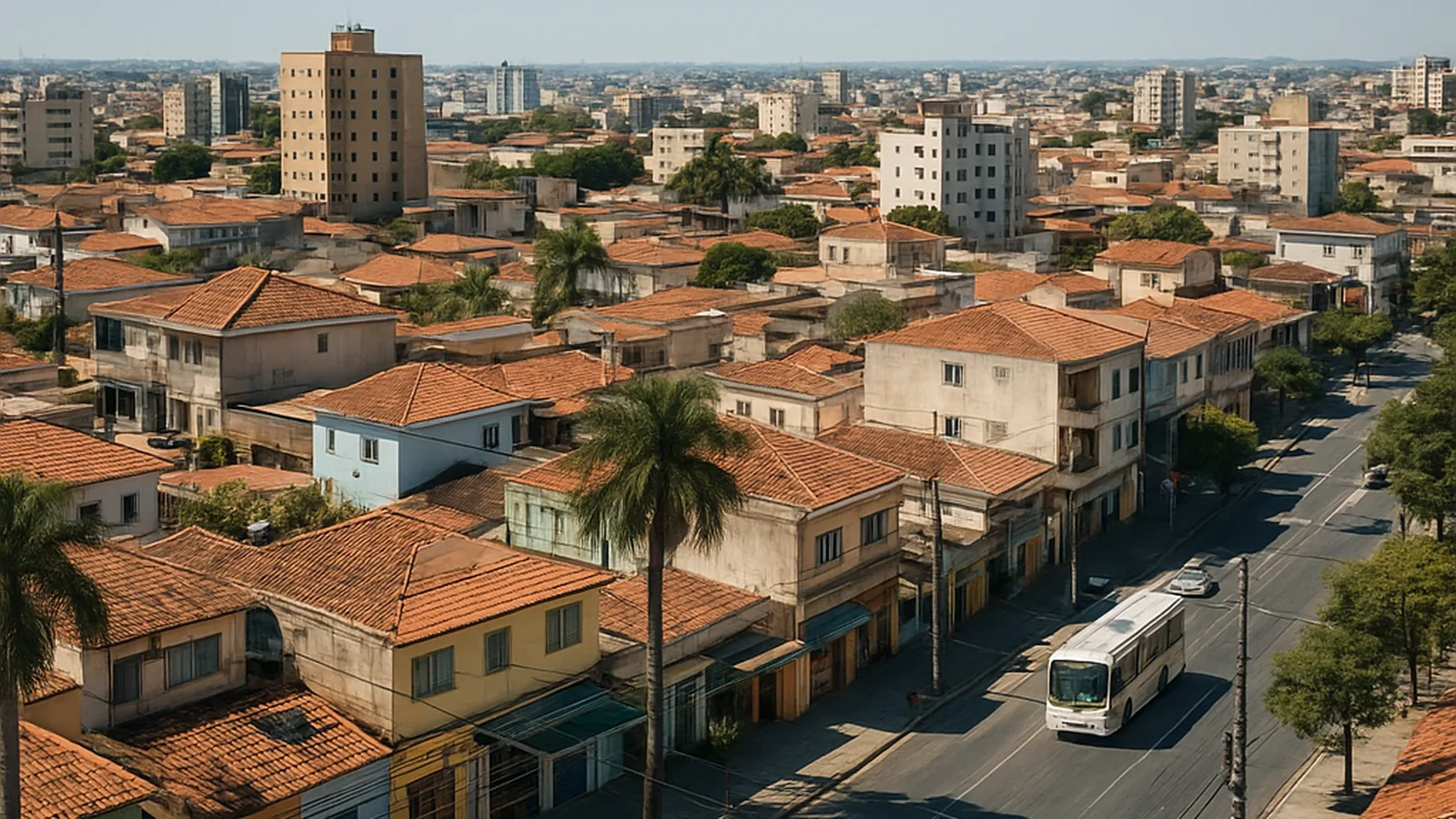Paisagem urbana genérica representando Campo Limpo Paulista