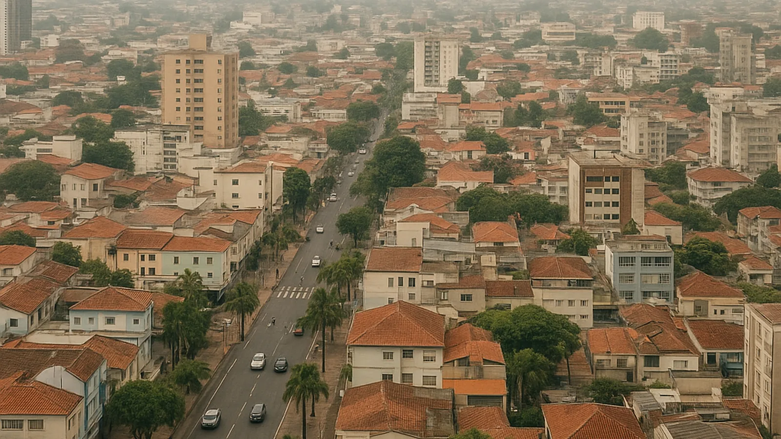 Paisagem urbana genérica representando Diadema
