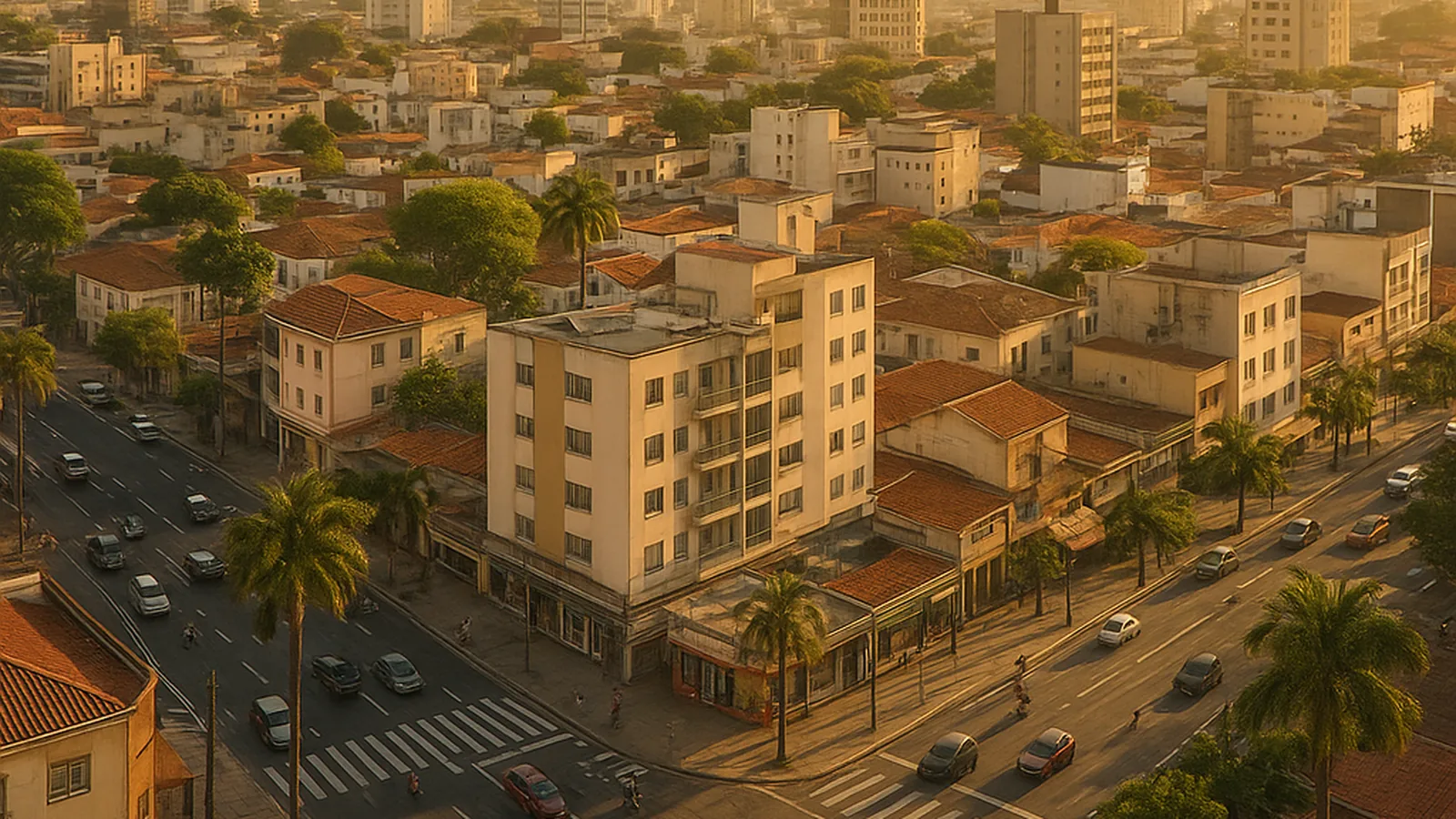 Paisagem urbana genérica representando Jundiaí