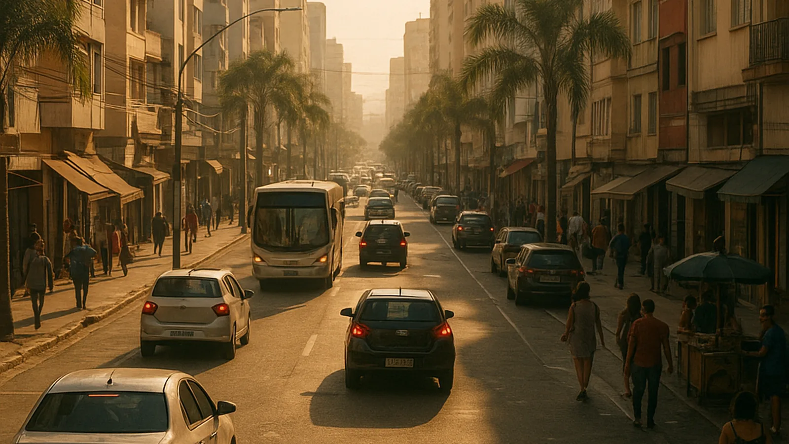Paisagem urbana genérica representando Mauá