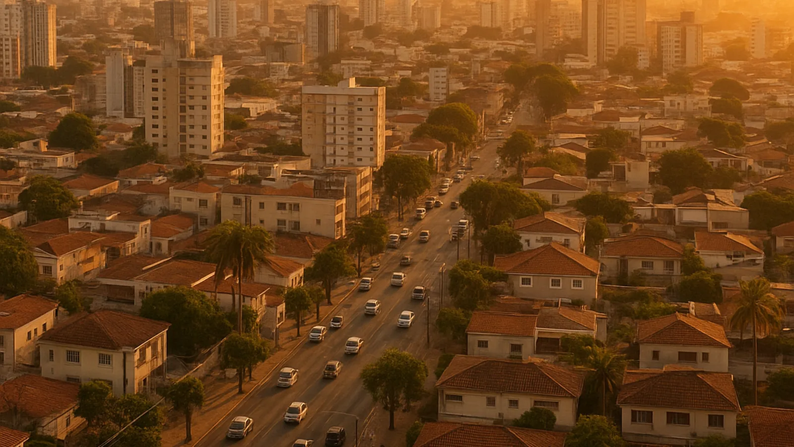 Paisagem urbana genérica representando Osasco