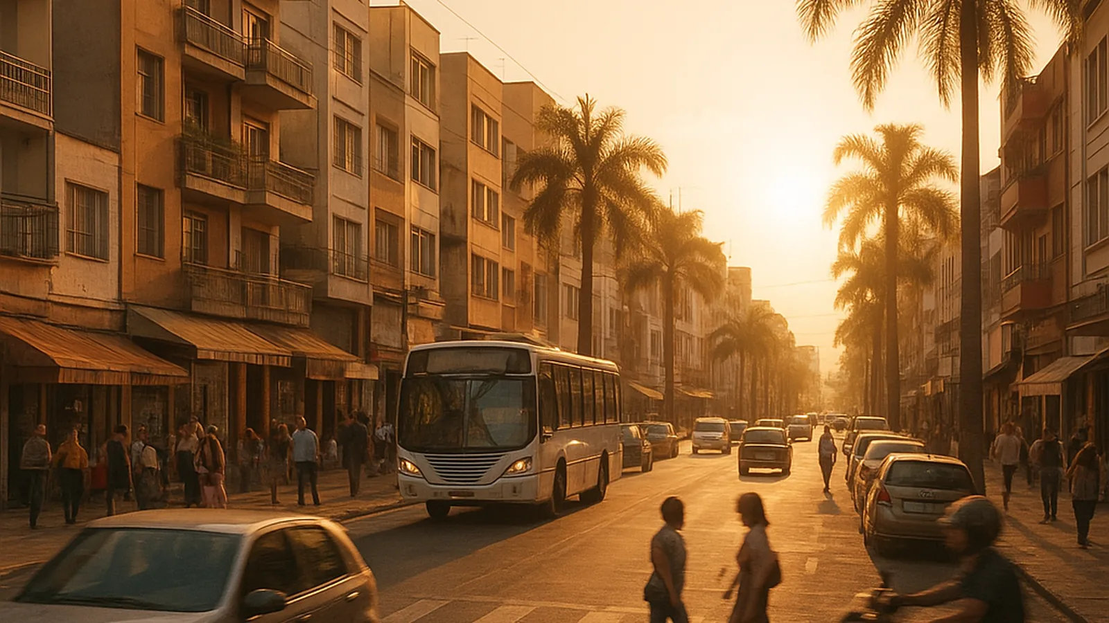 Paisagem urbana genérica representando Piracicaba