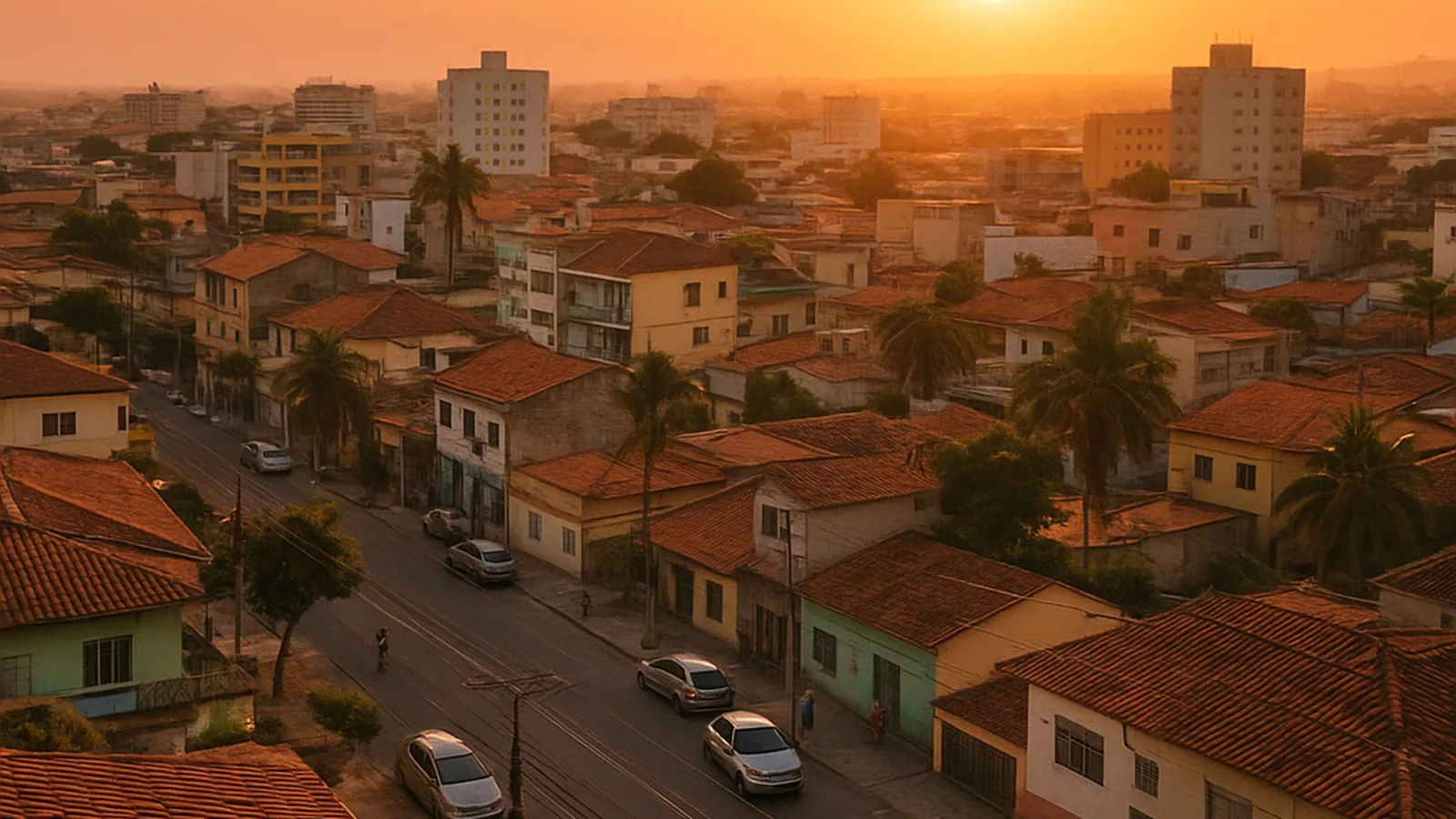 Paisagem urbana genérica representando Praia Grande