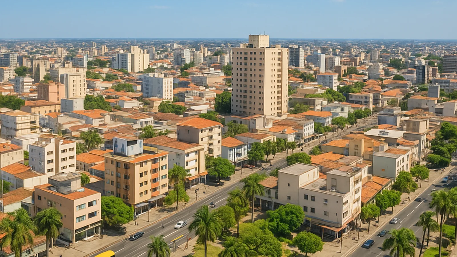 Paisagem urbana genérica representando Presidente Prudente