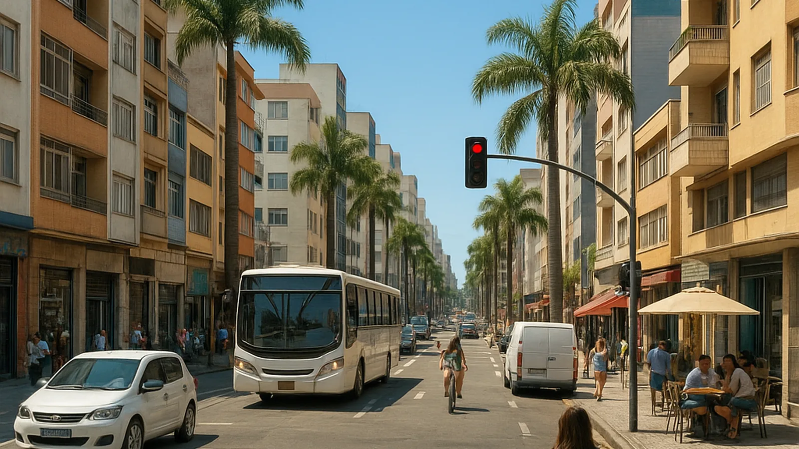 Paisagem urbana genérica representando Rio Claro