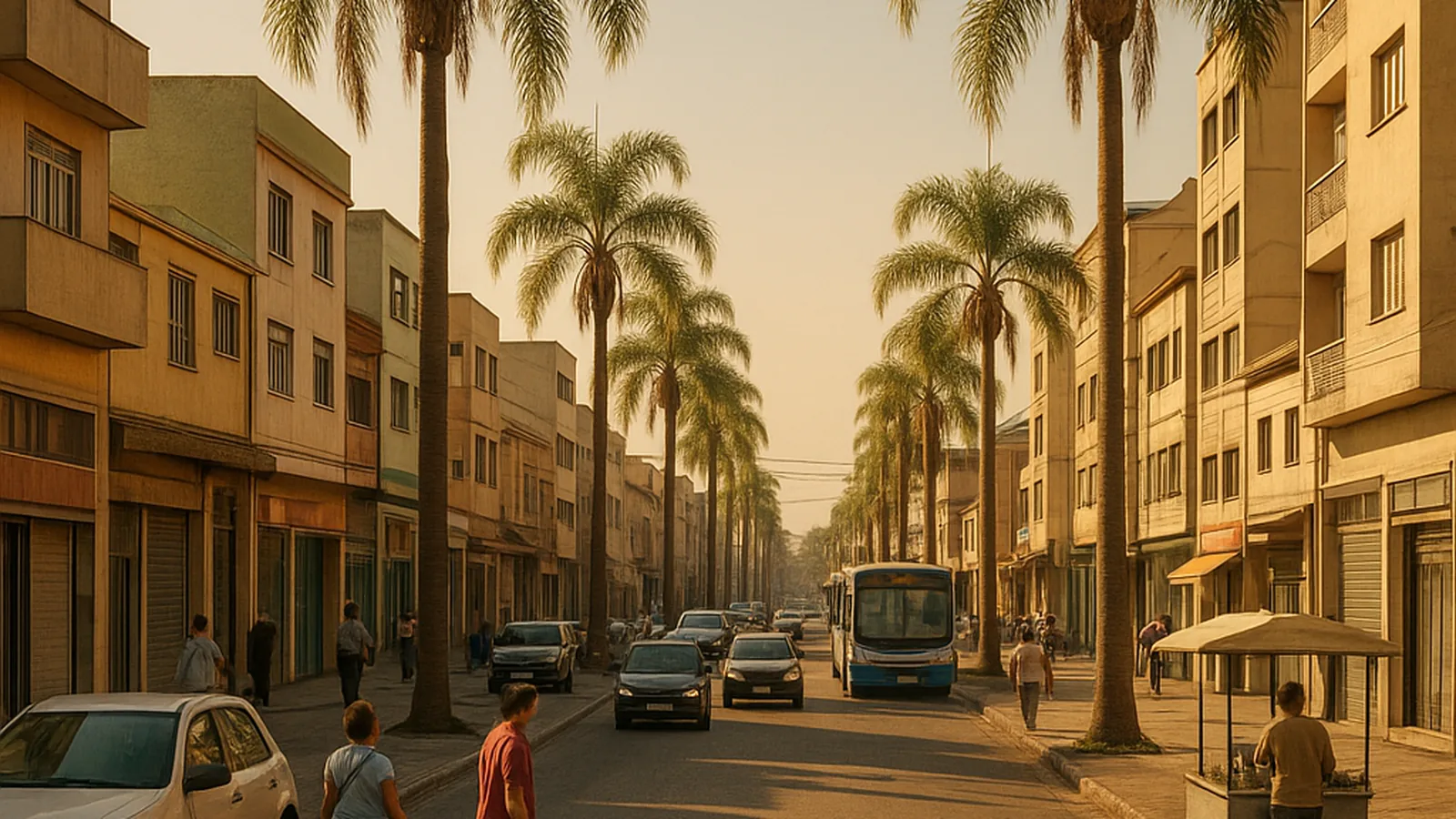 Paisagem urbana genérica representando São José do Rio Preto