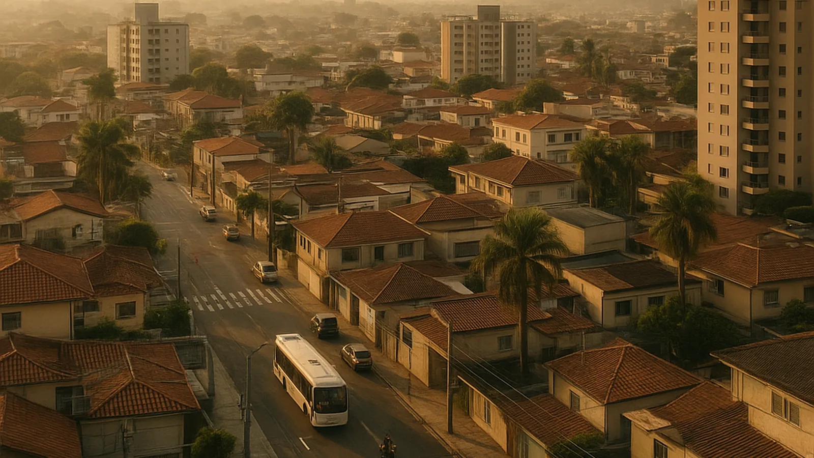 Paisagem urbana genérica representando São José dos Campos