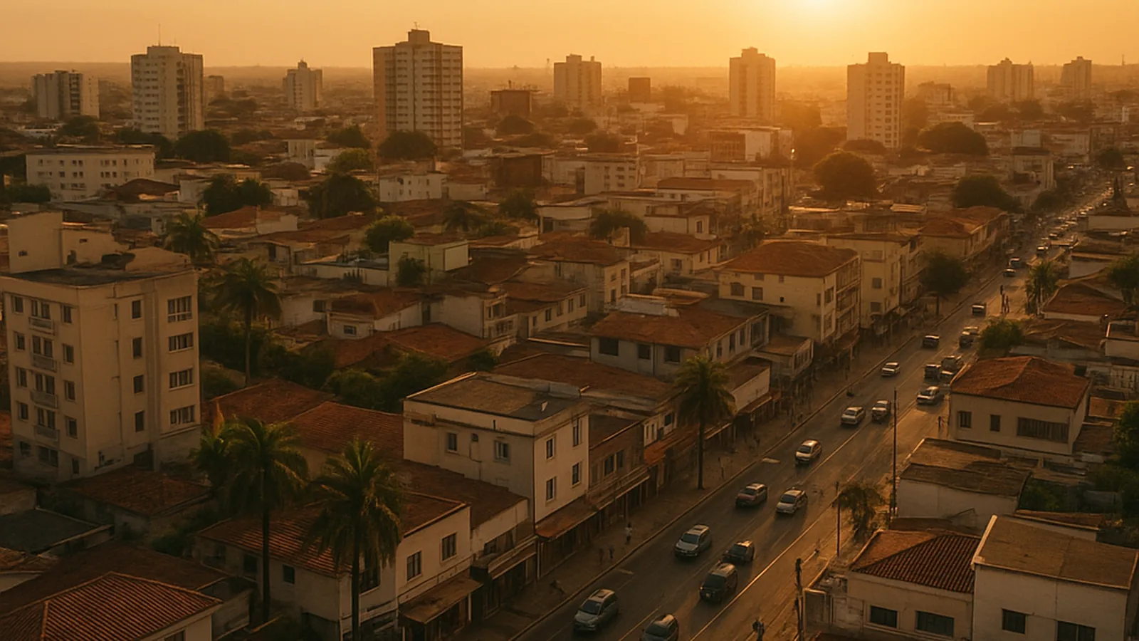 Paisagem urbana genérica representando São Paulo