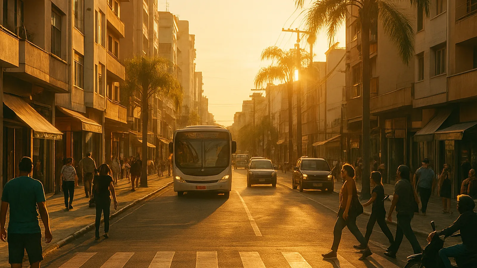 Paisagem urbana genérica representando São Roque
